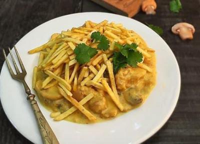 طرز تهیه چیکن استراگانف ساده طرز تهیه چیکن استراگانف ساده